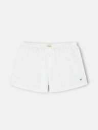 Plain white boxer with mini logo