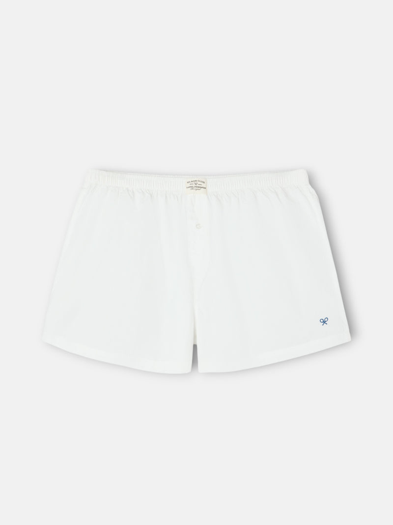 Calzoncillo liso minilogo blanco