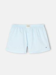 Plain boxer shorts with mini blue logo