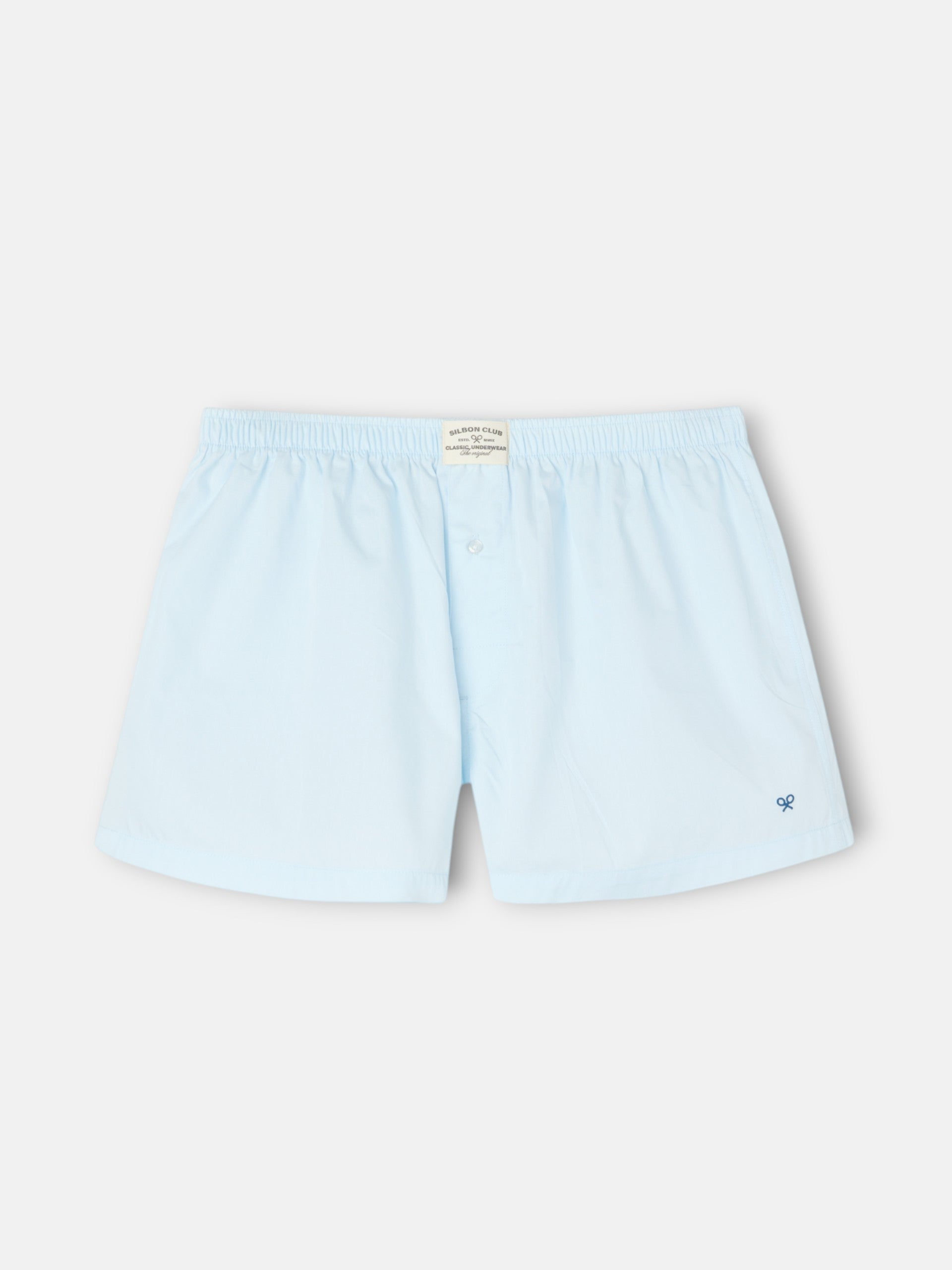 Slip uni avec minilogo bleu clair