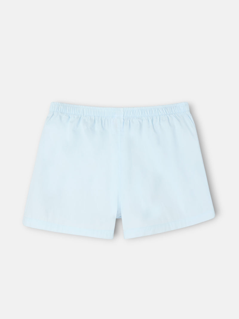 Calzoncillo liso minilogo celeste