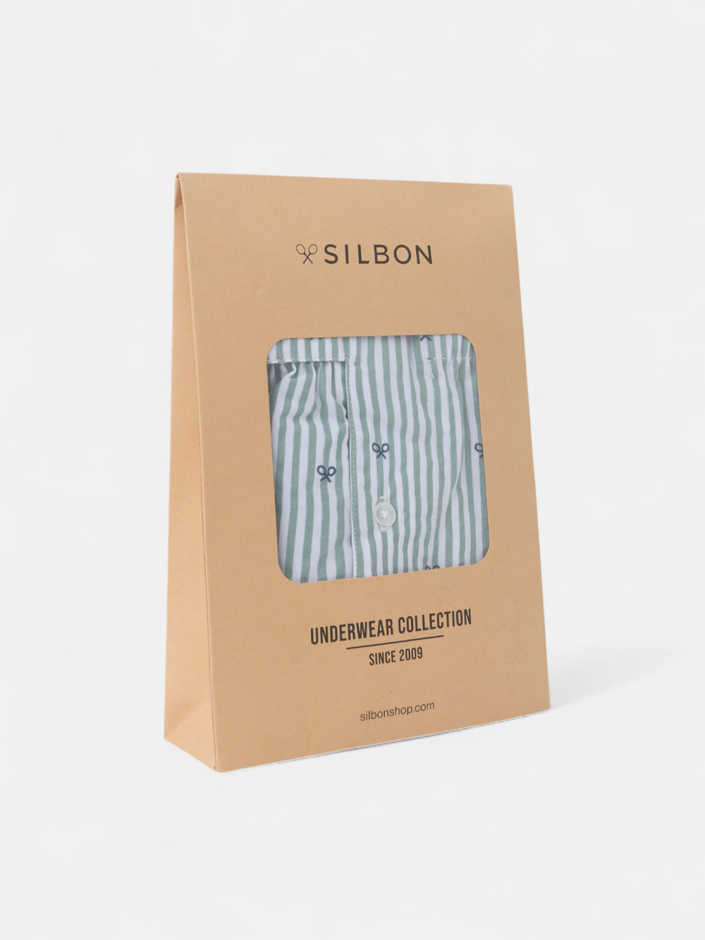 Green racket striped underwear