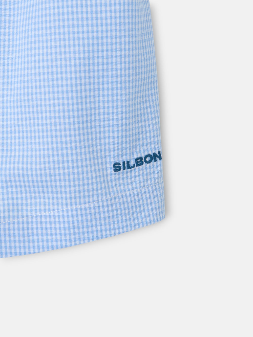 Light blue checkered mini briefs