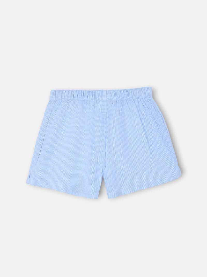 Calzoncillo mini cuadro azul celeste