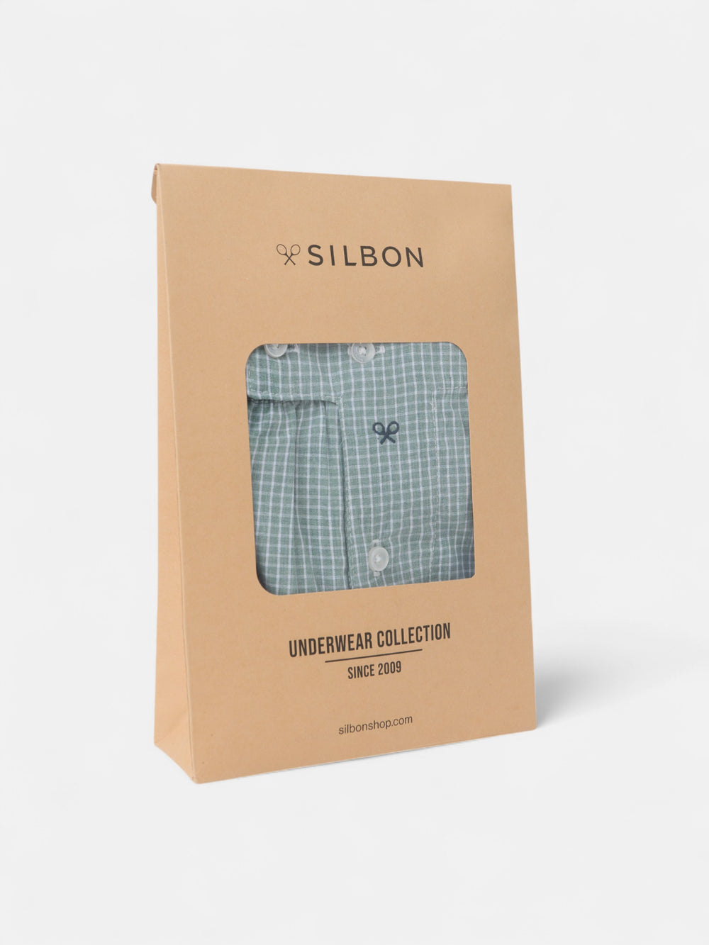 Sous-vêtements à carreaux verts