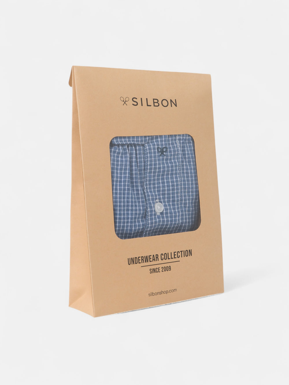 Navy blue checked briefs