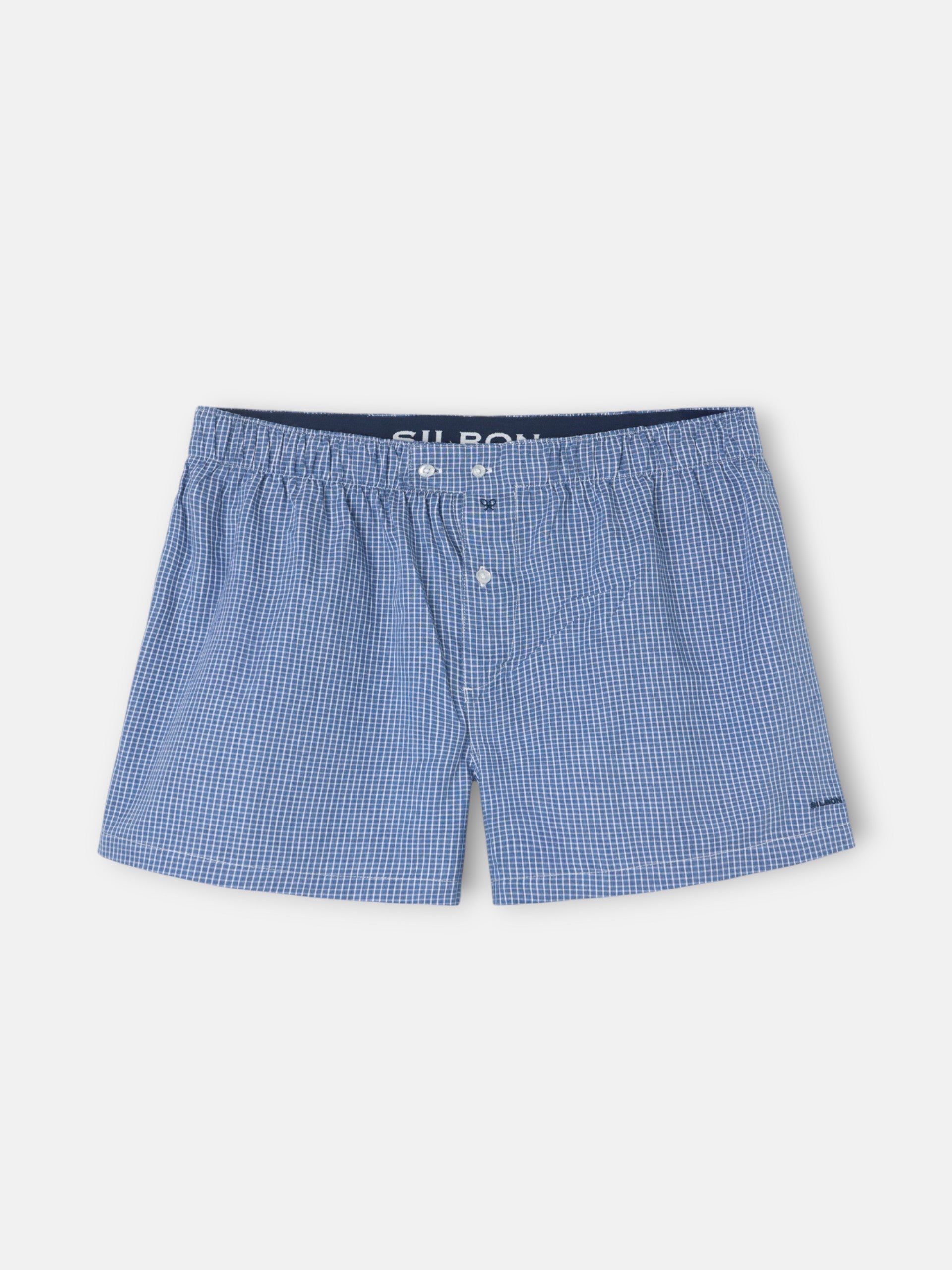 Navy blue checked briefs