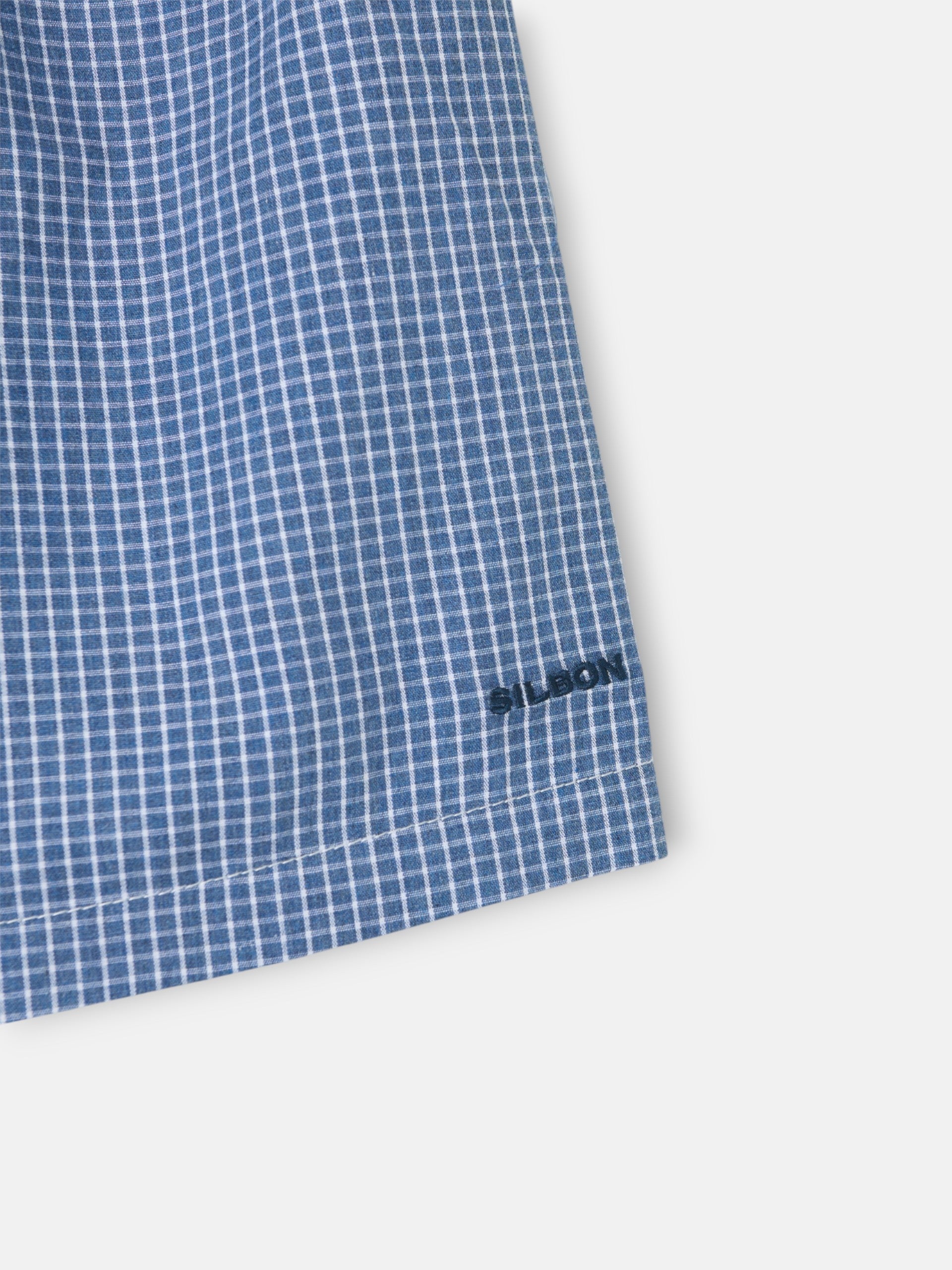 Navy blue checked briefs