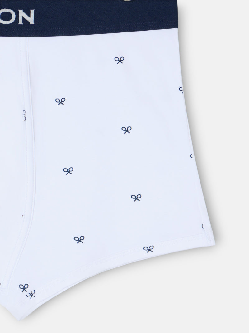 White rackets boxer