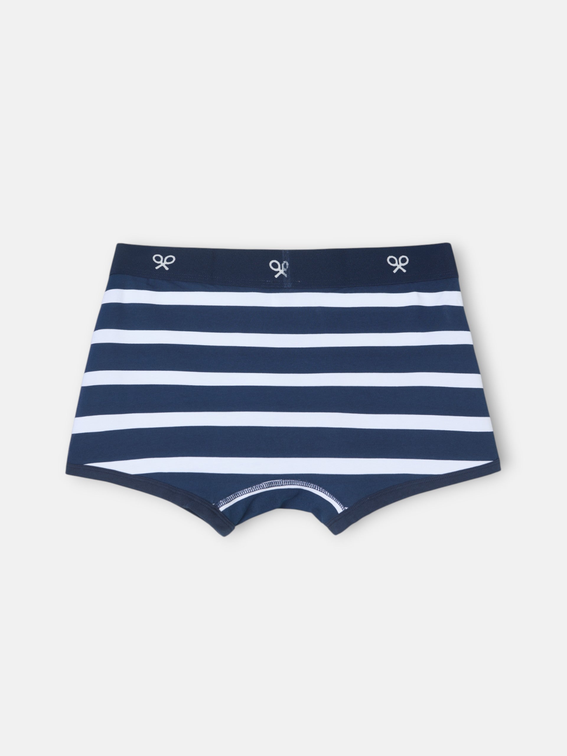 Navy striped boxer