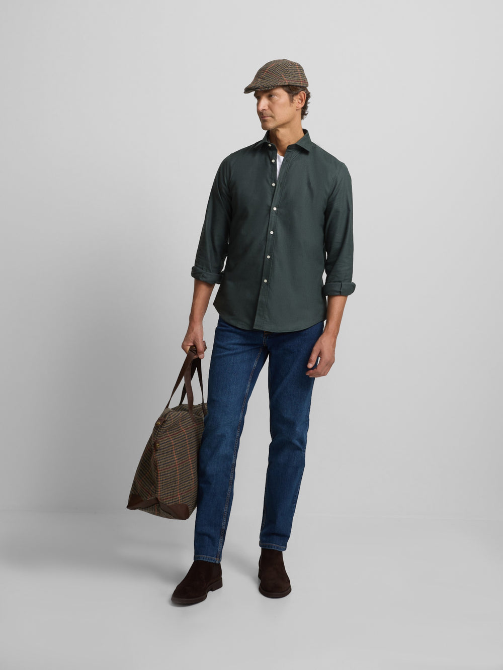 Plain green warm sport shirt