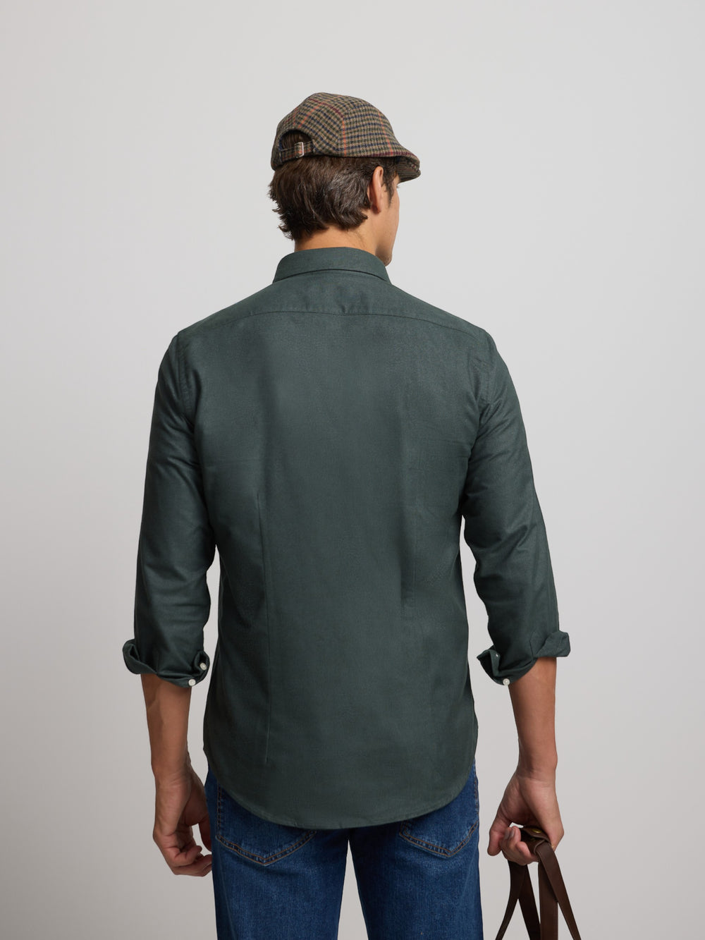 Plain green warm sport shirt