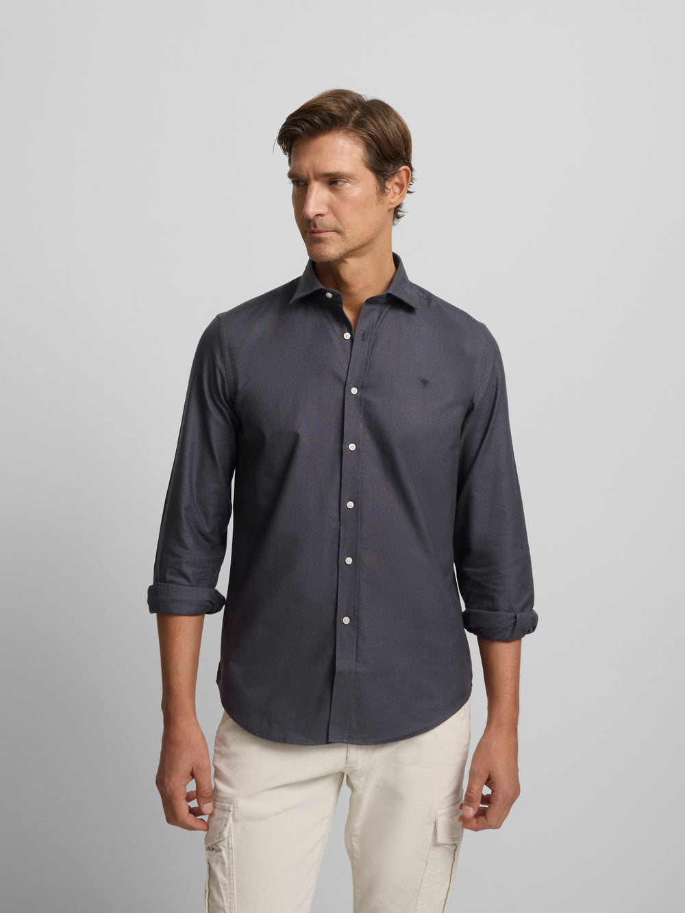 plain grey warm sport shirt