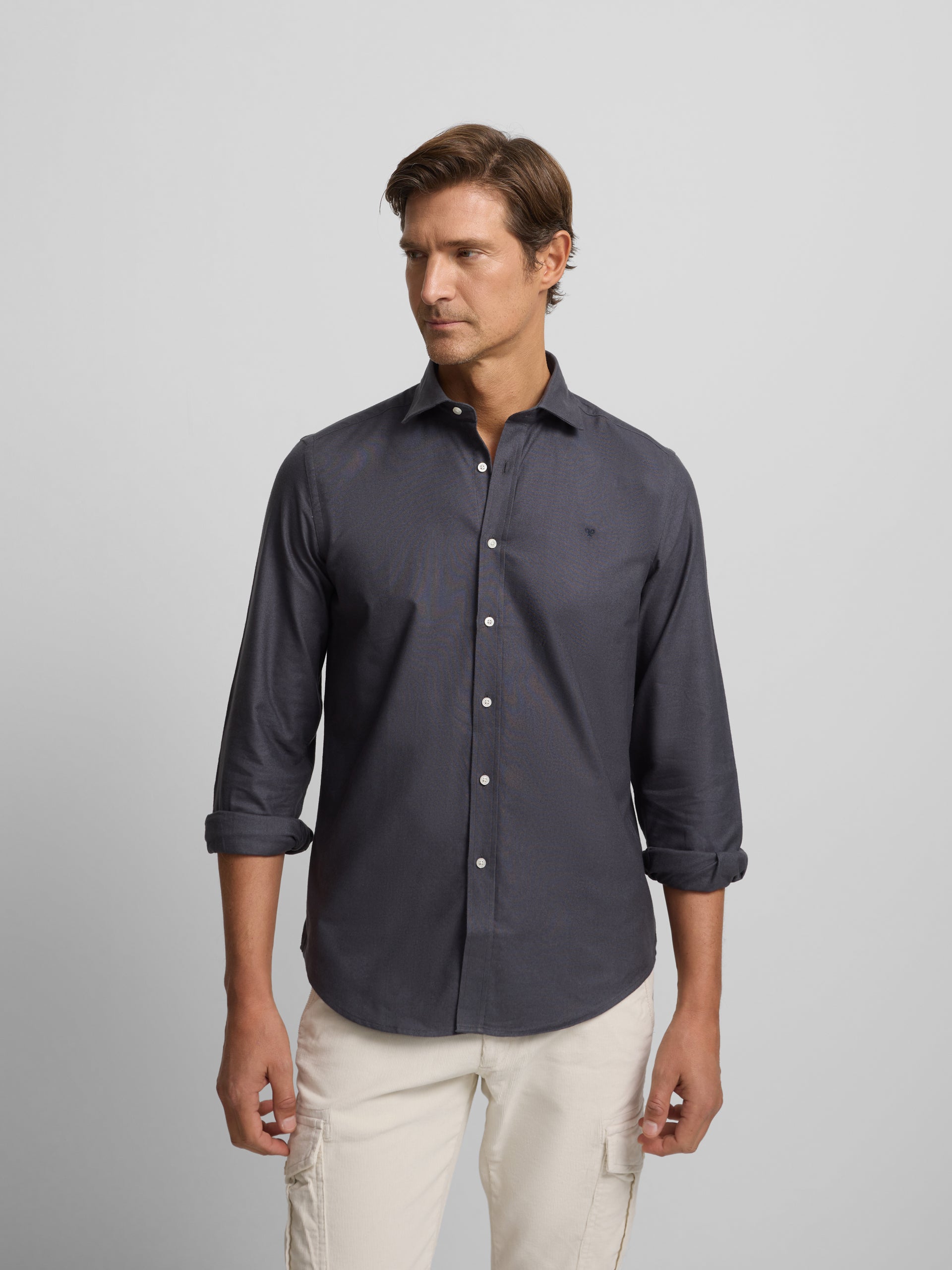 plain grey warm sport shirt