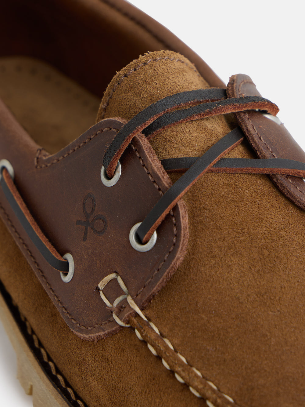 Zapato sport nautico combinado marron