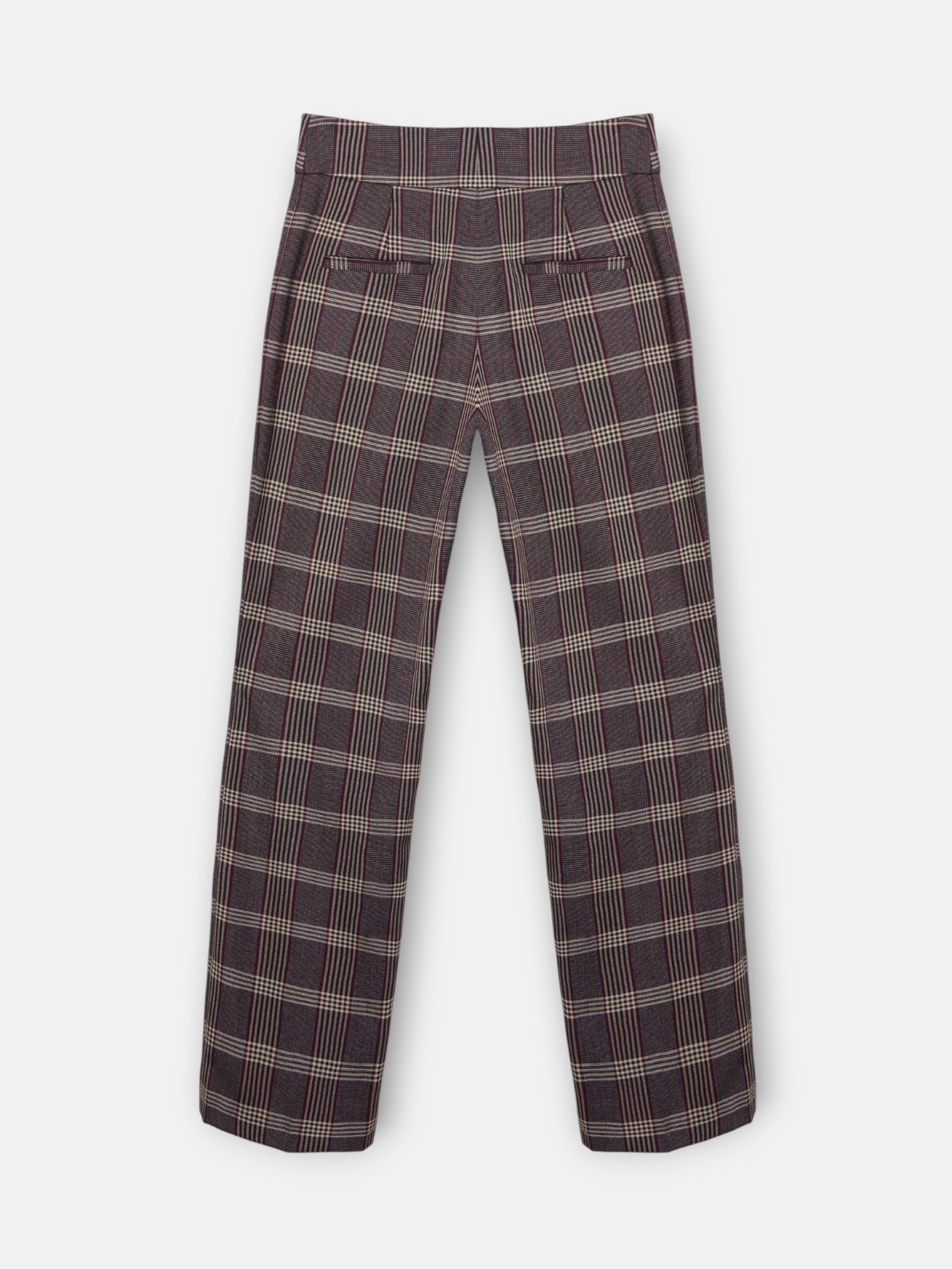 Unique purple plaid dress pants
