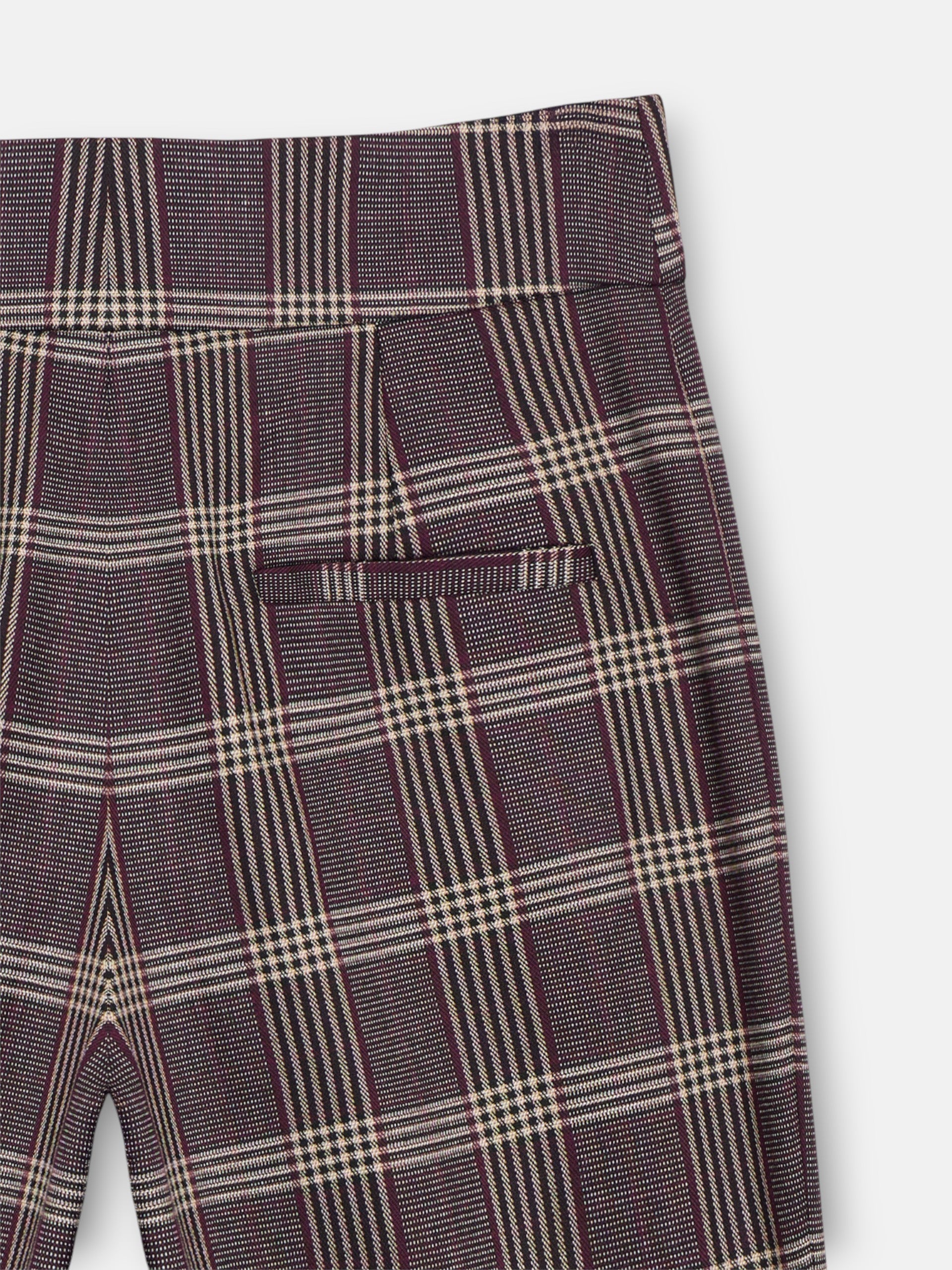 Unique purple plaid dress pants