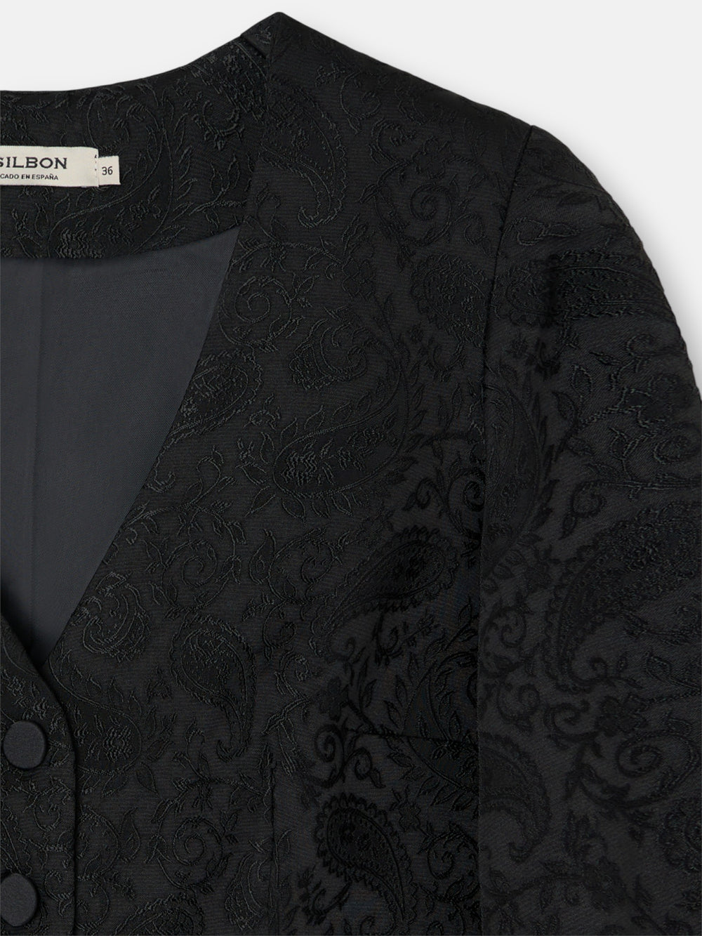 black jacquard lace cape