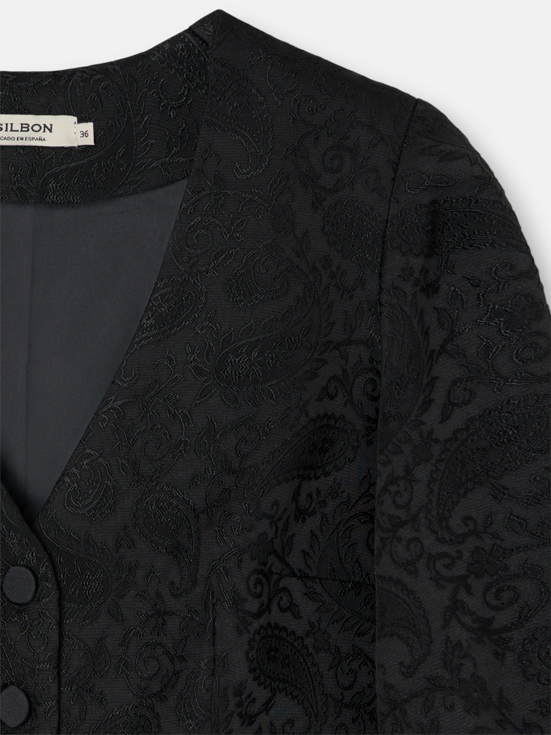 black jacquard lace cape