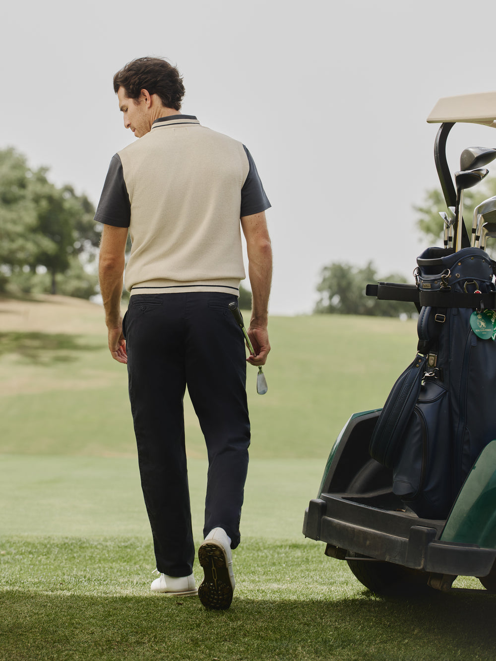 Beltran Lozano dark blue trousers