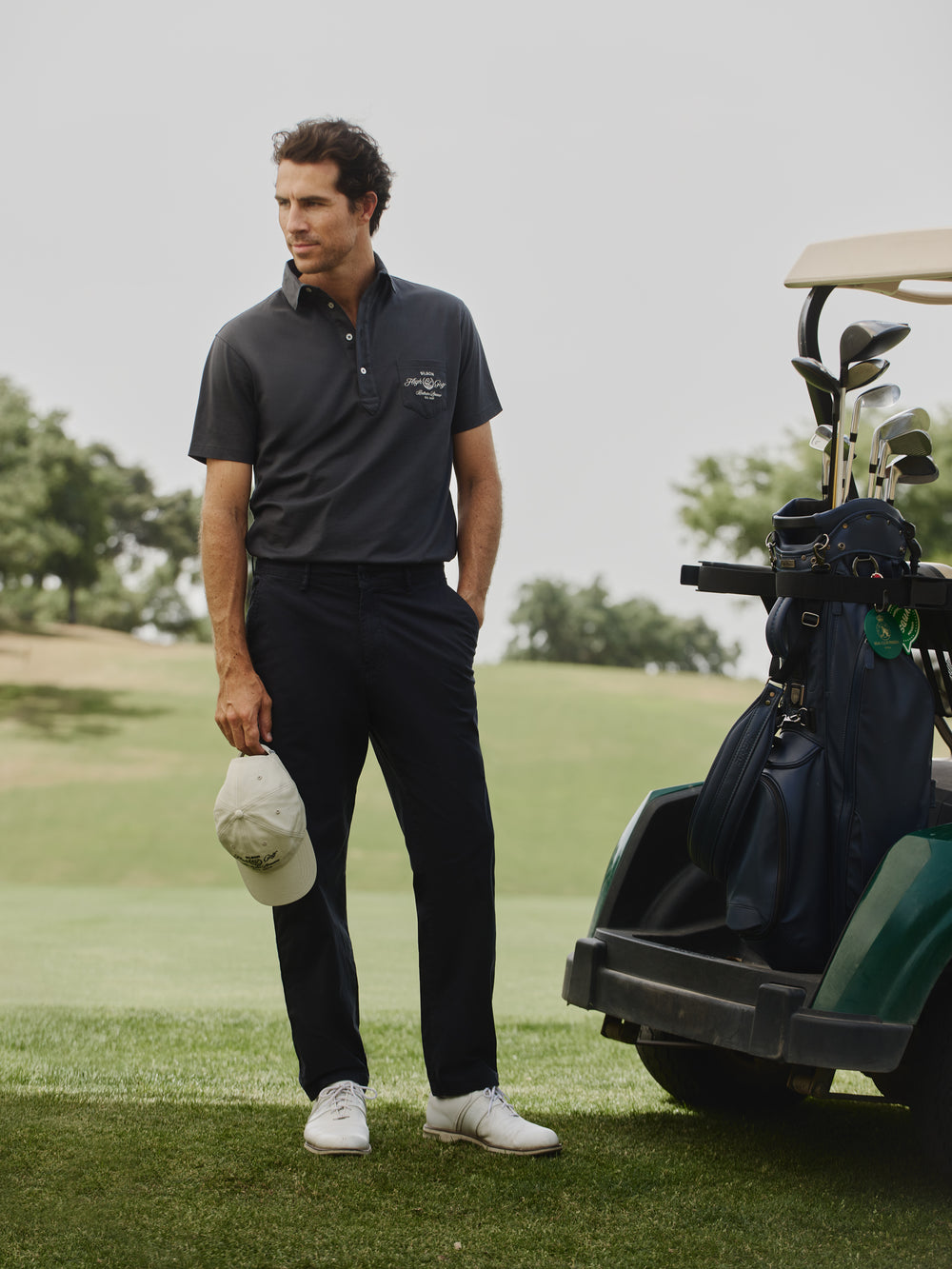 Beltran Lozano dark blue trousers