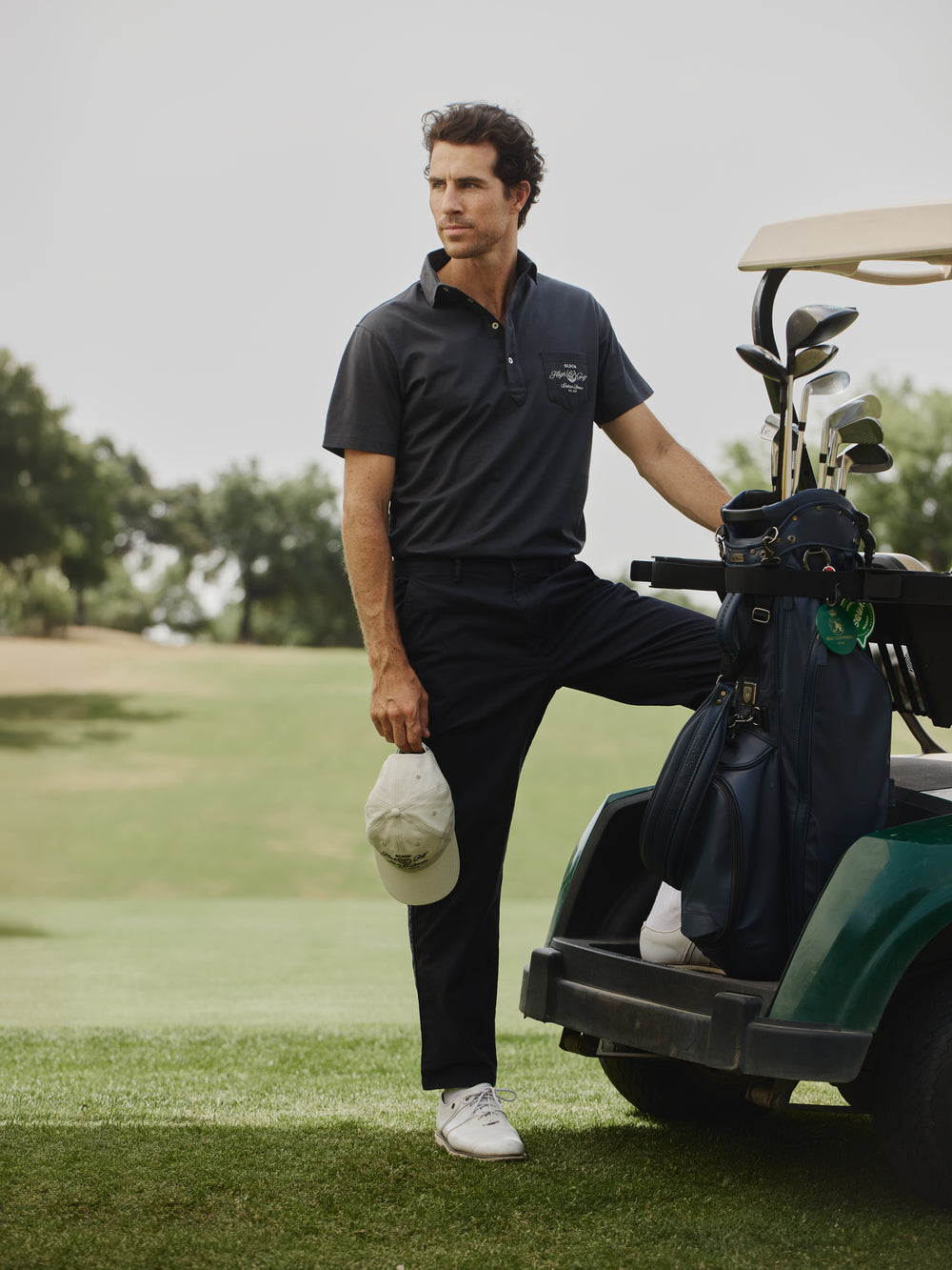 Beltran Lozano dark blue trousers