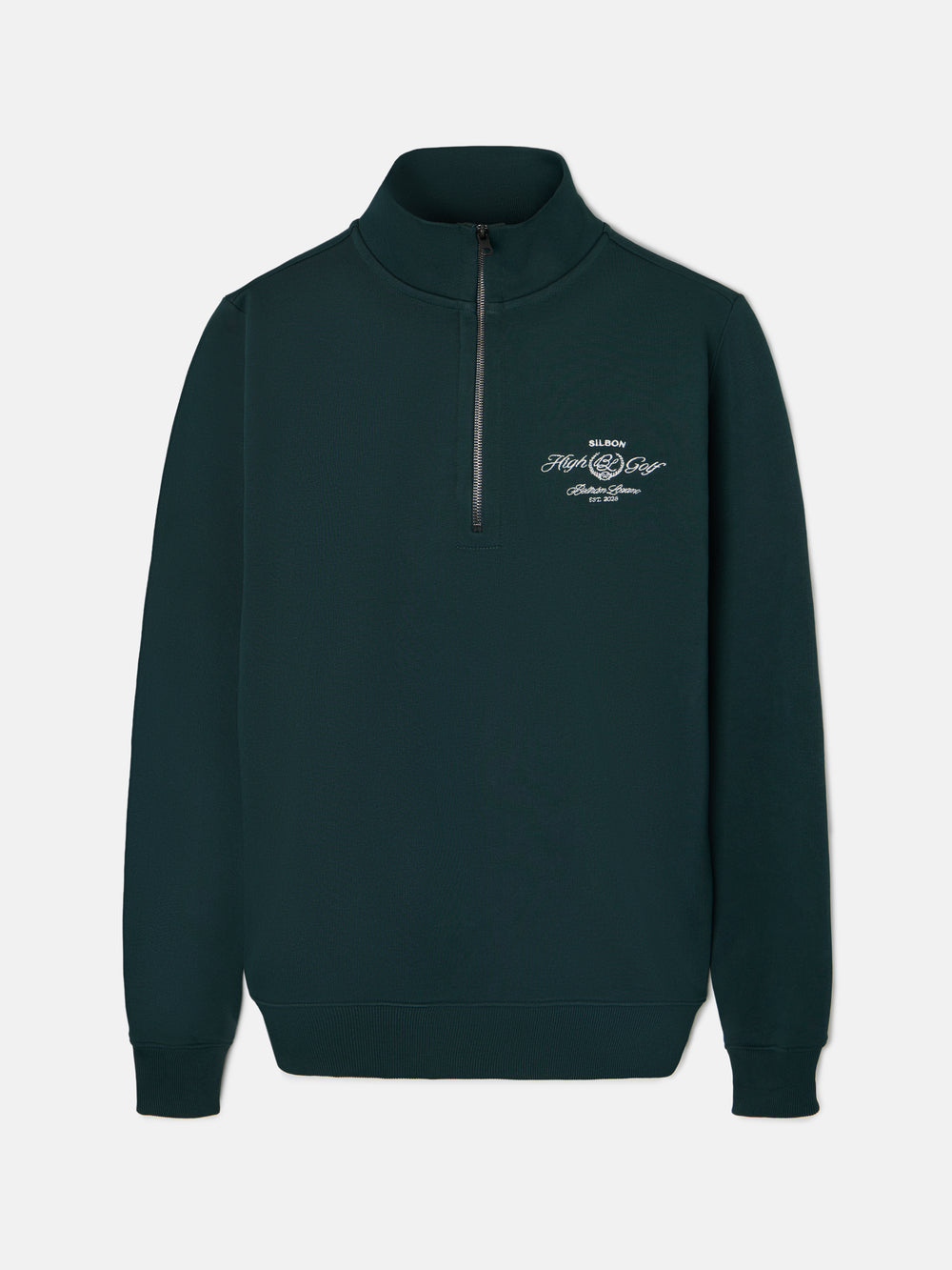 Beltran Lozano dark green half-zip sweatshirt