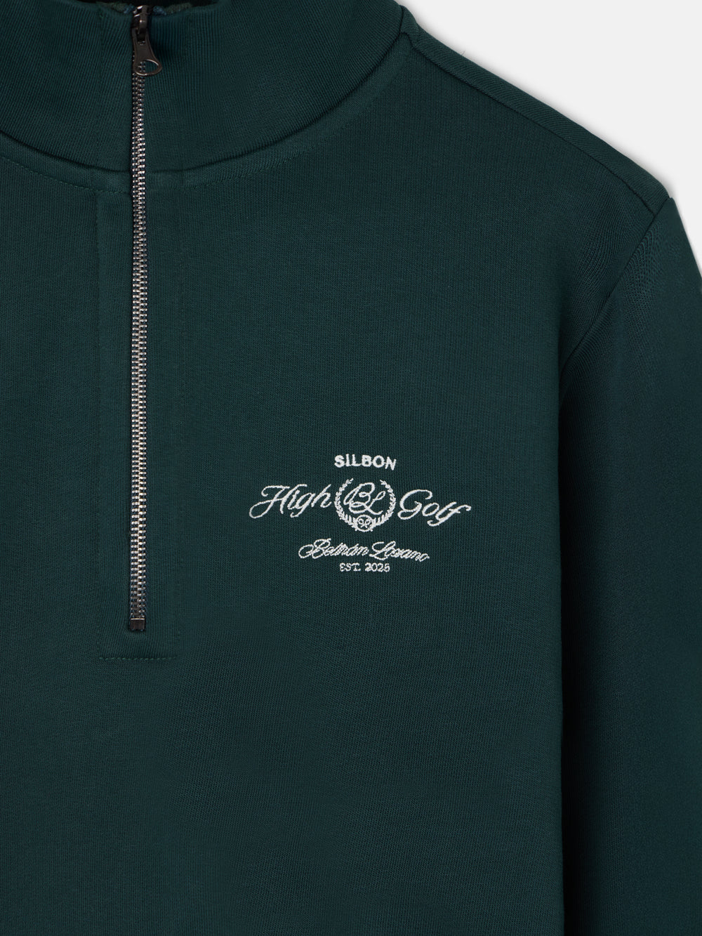 Beltran Lozano dark green half-zip sweatshirt