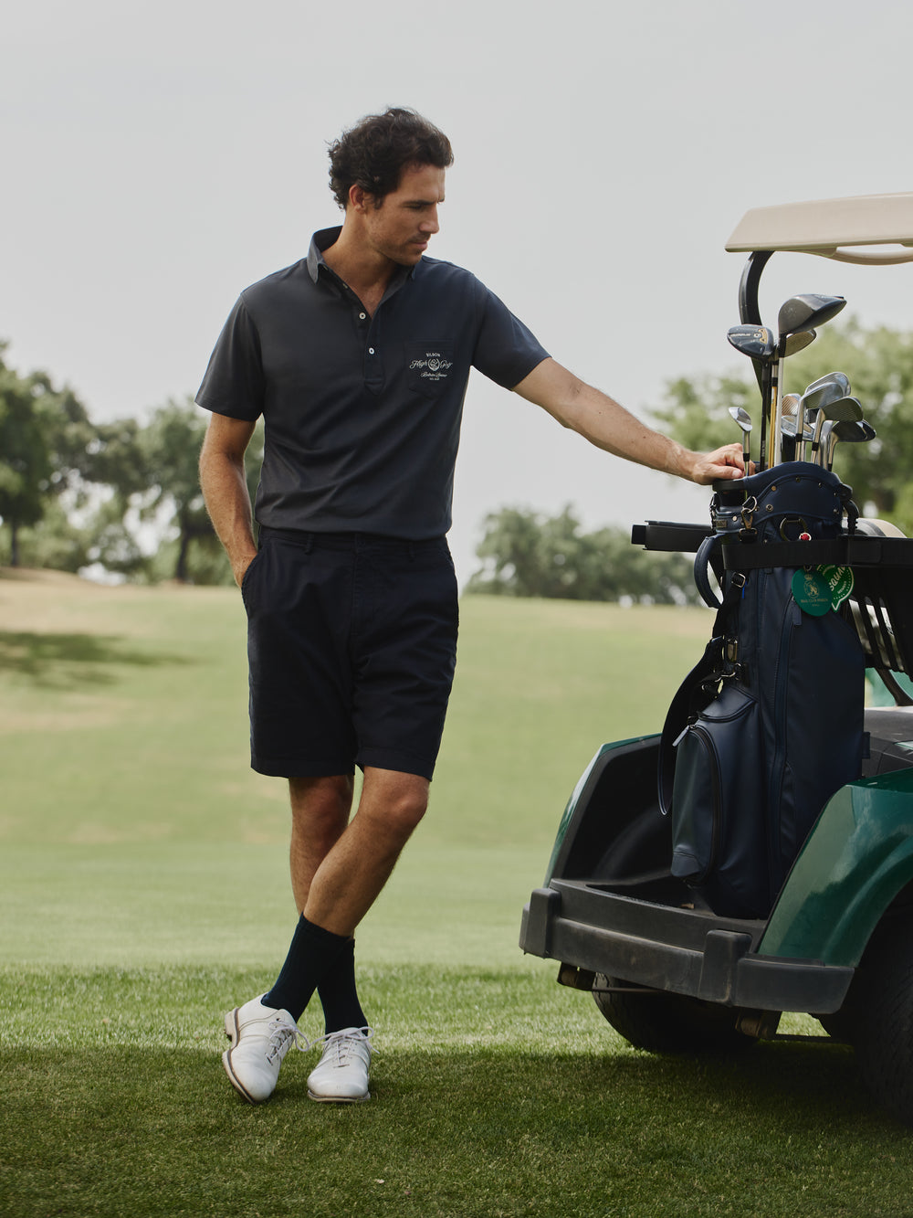 Polo Beltran Lozano bolsillo azul marino