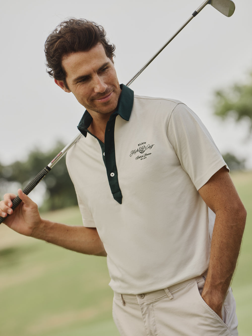 Polo Beltran Lozano bolsillo bicolor blanco