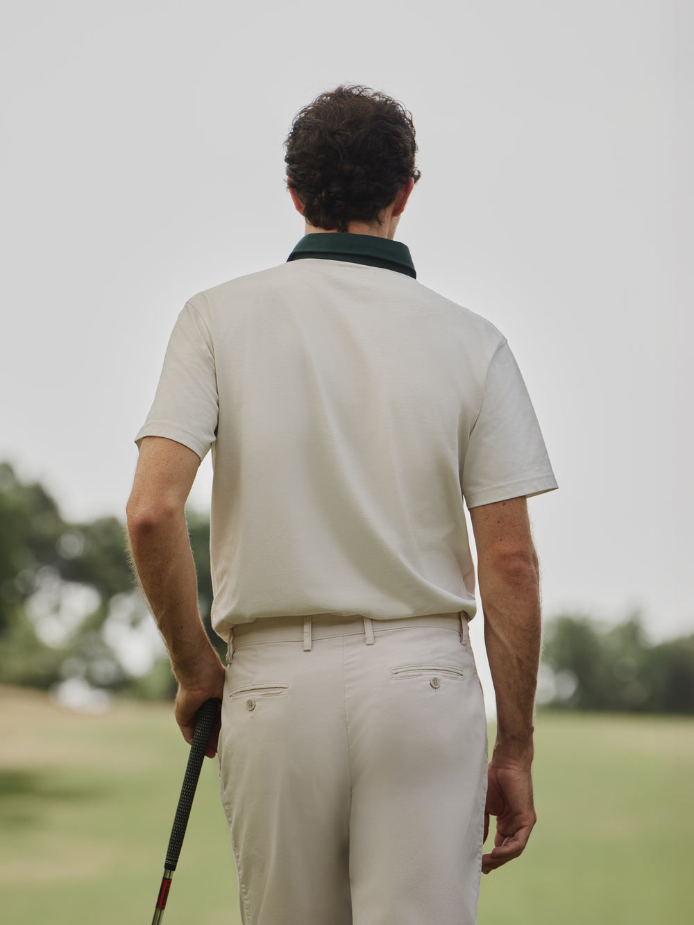 Polo Beltran Lozano bolsillo bicolor blanco