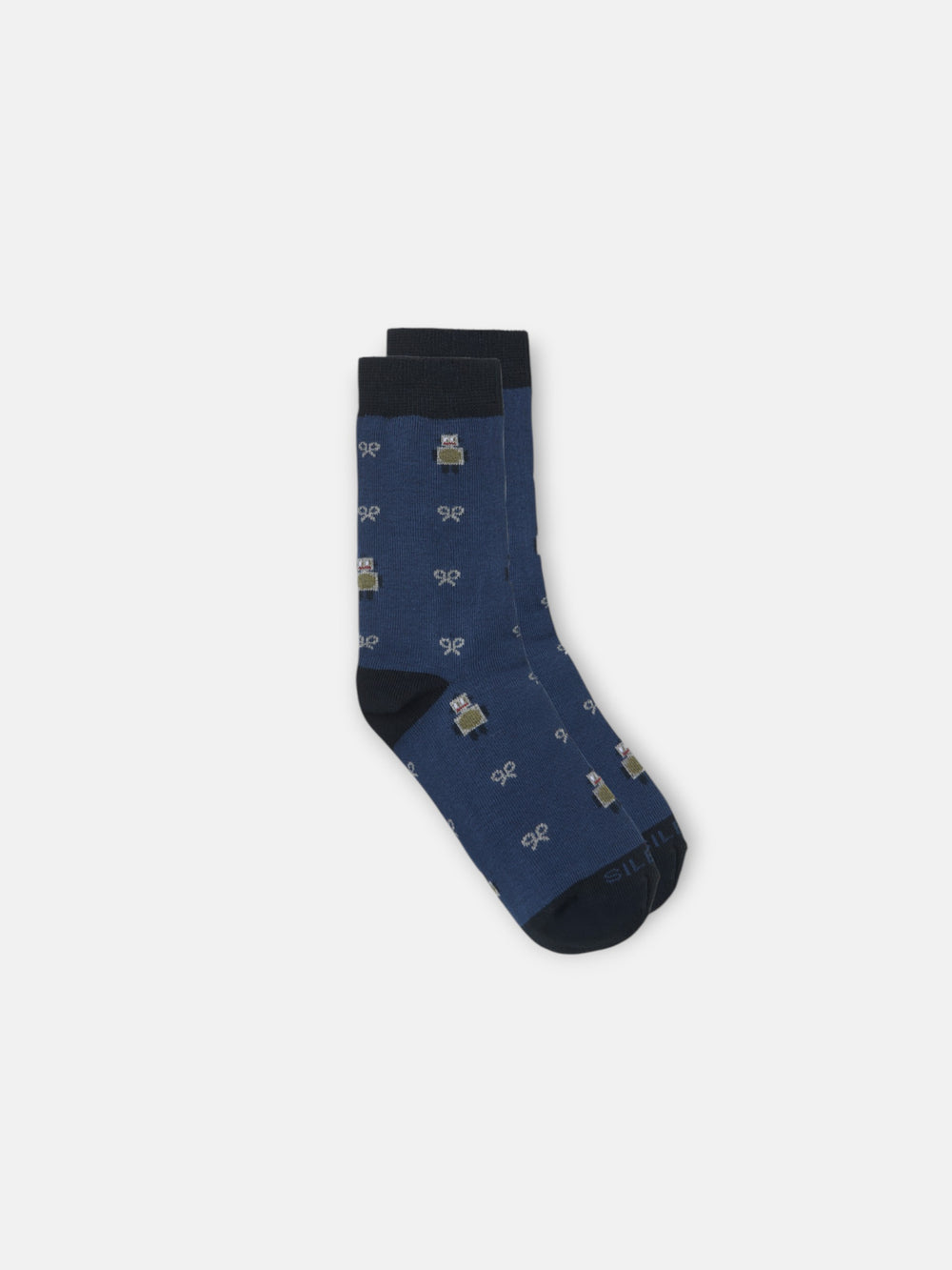 Chaussettes enfant robot bleu