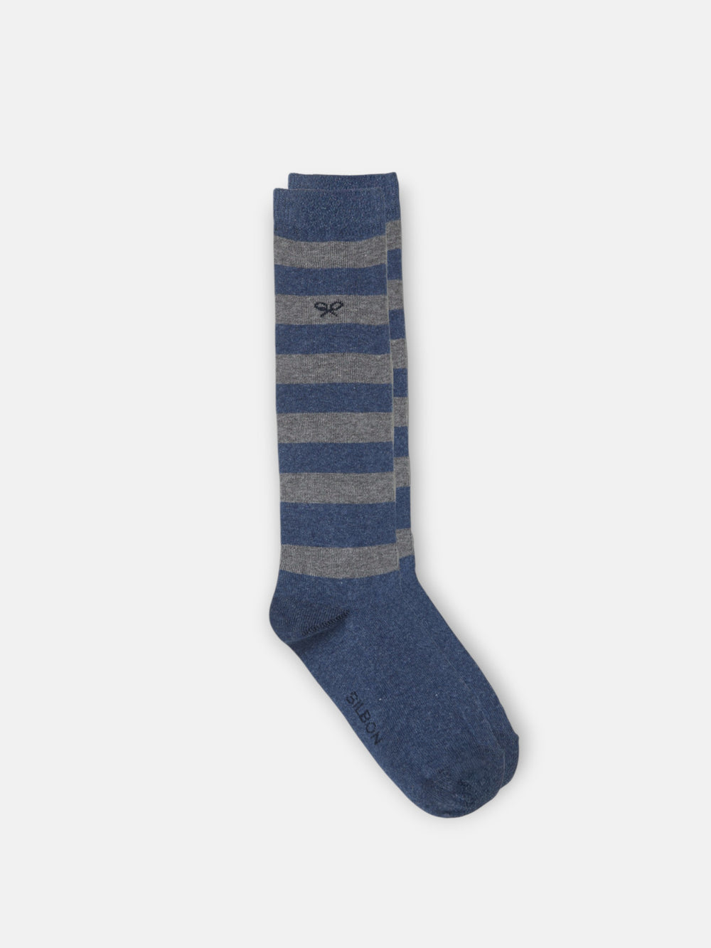 Chaussettes enfant à rayures bleu marine