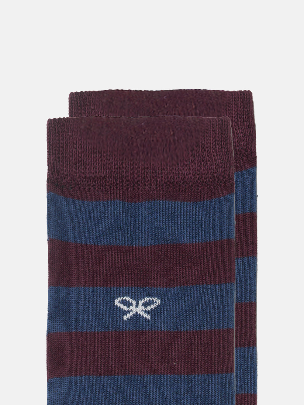 Burgundy striped kids socks