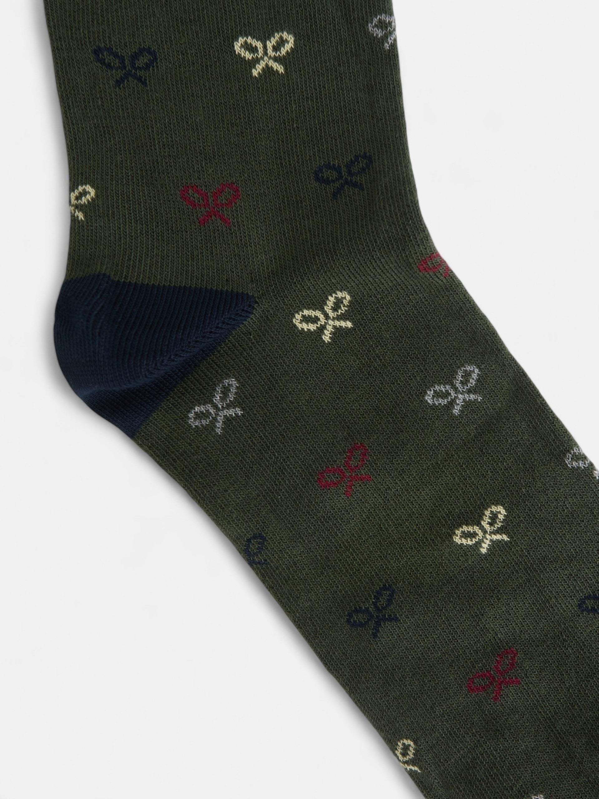 Meia com raquetes em verde