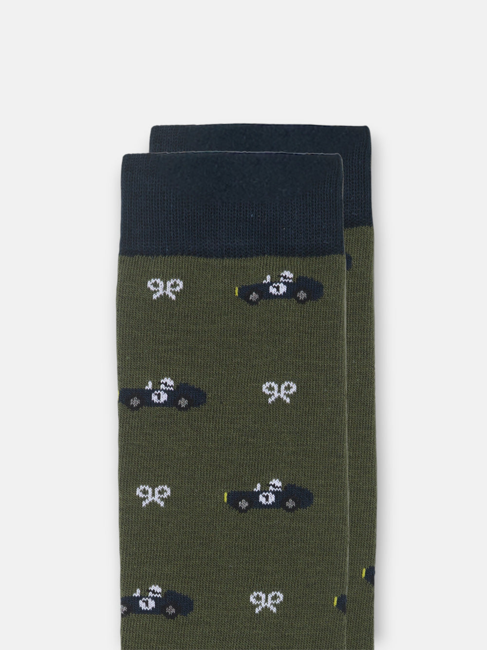 Chaussette de voiture de course verte