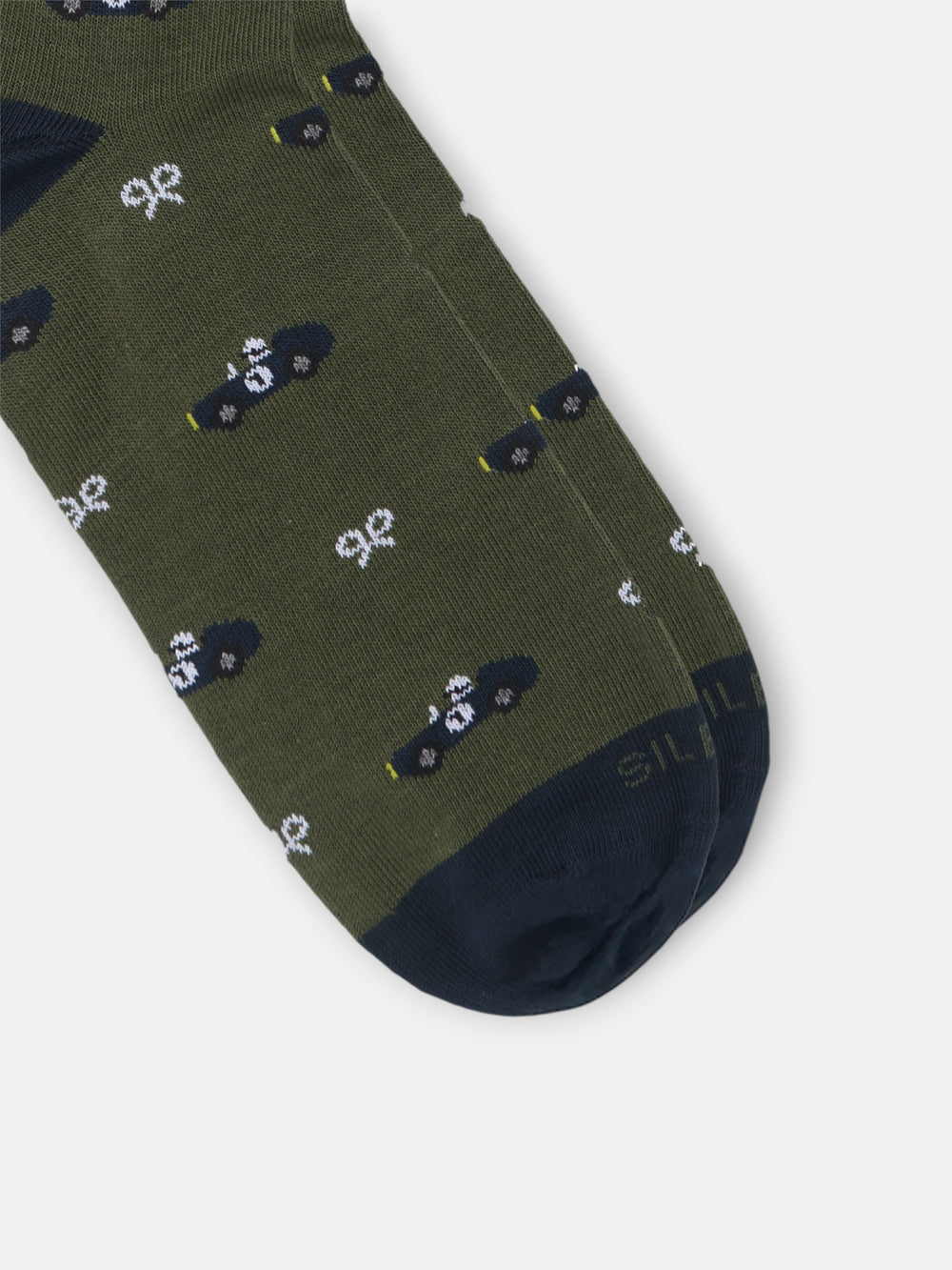 Chaussette de voiture de course verte