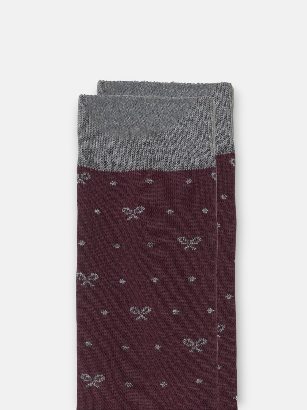 Chaussettes à pois bordeaux