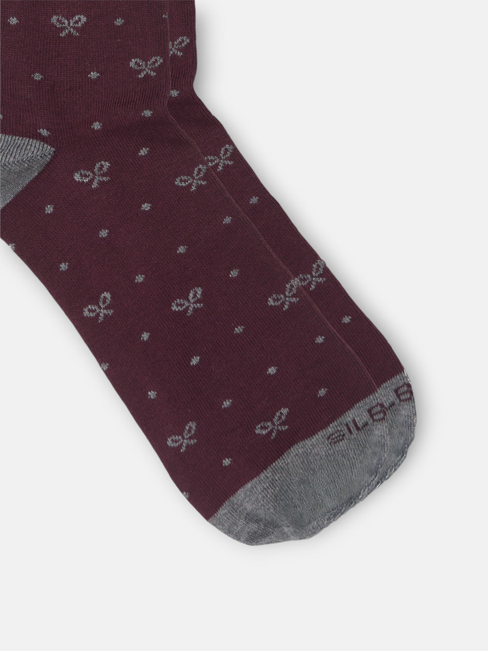 Chaussettes à pois bordeaux