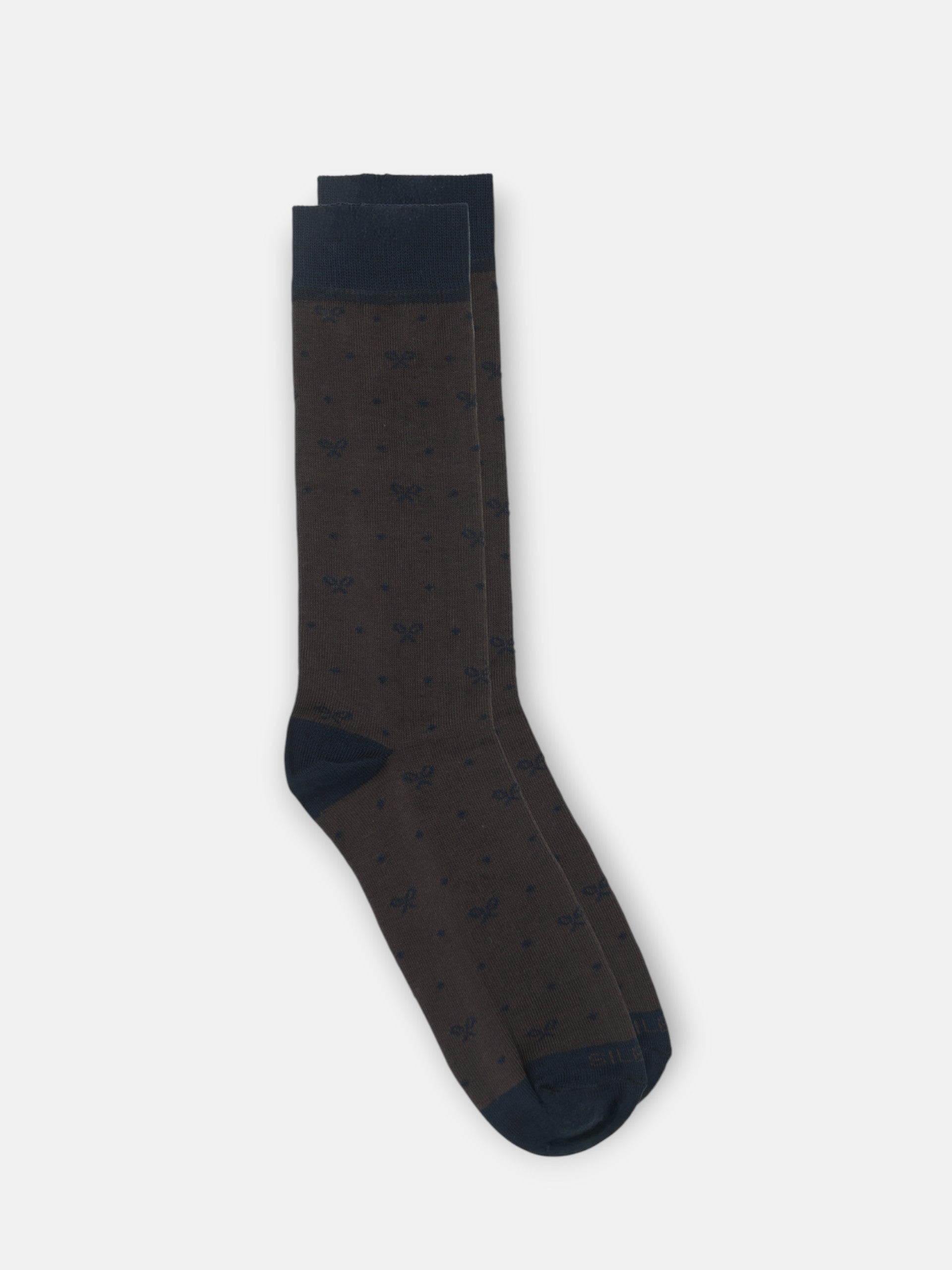 Brown polka dot socks