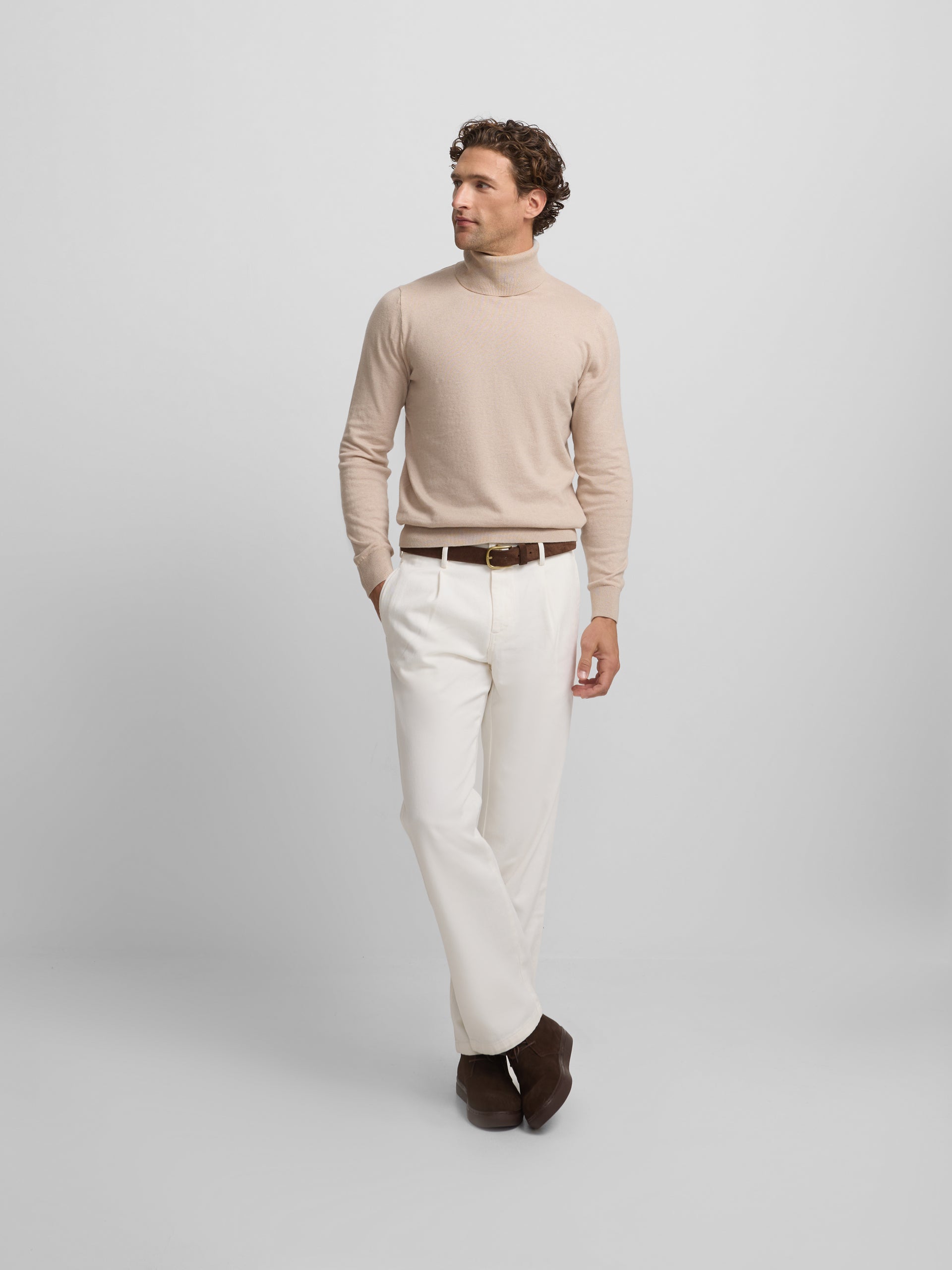 Pantalon de sport droit beige