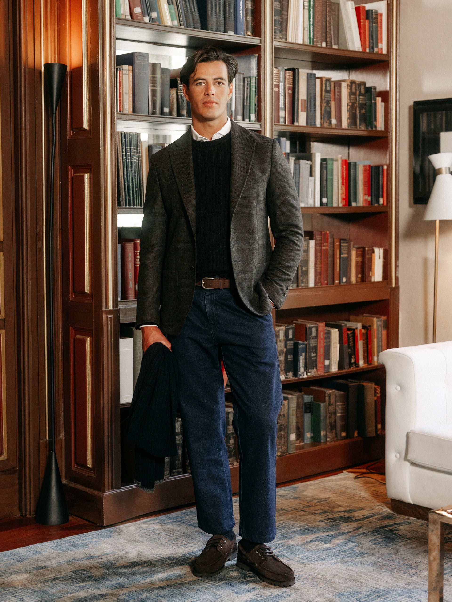 Pantalon de sport droit en denim