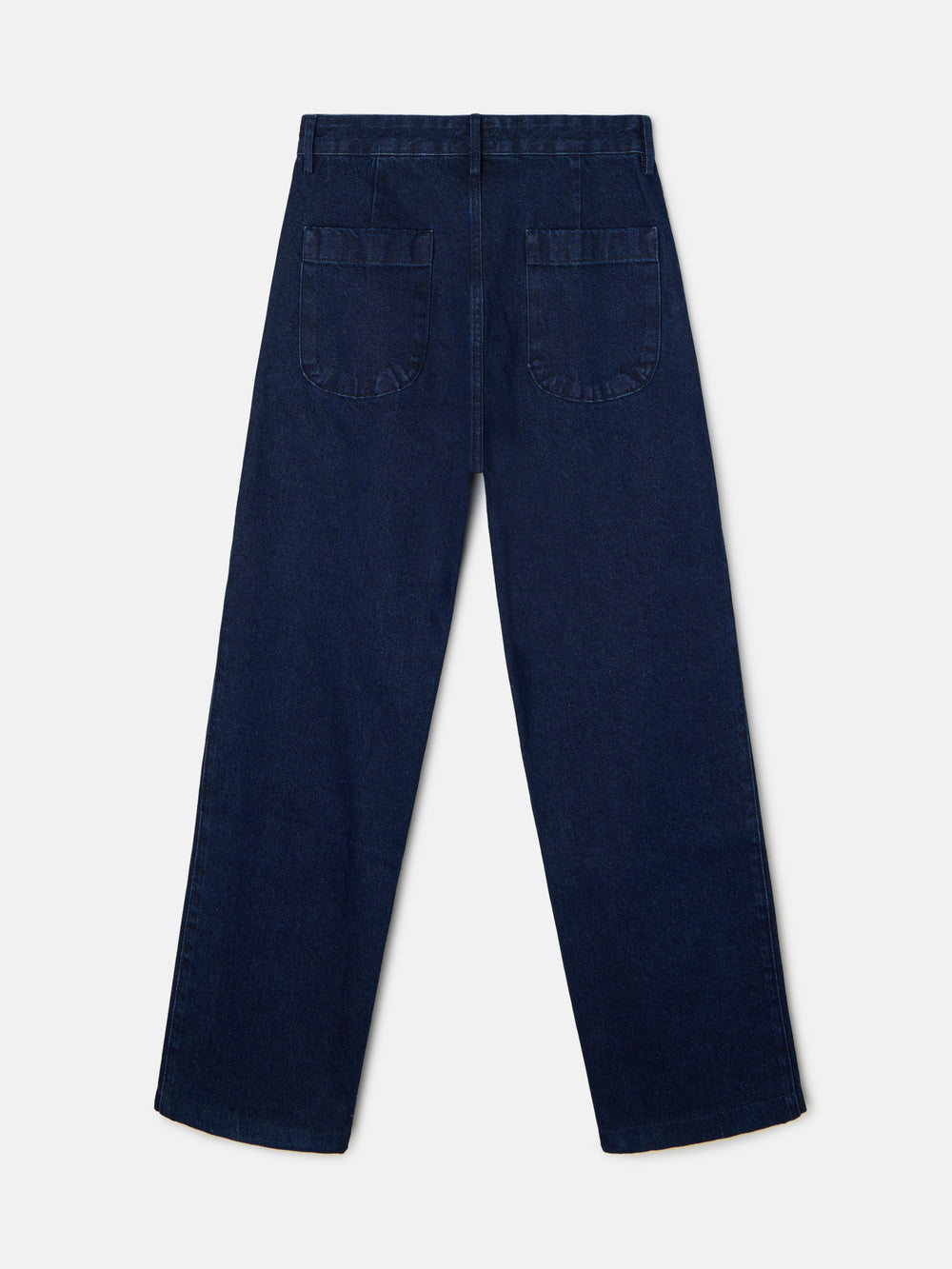 Straight denim pleated sport pants