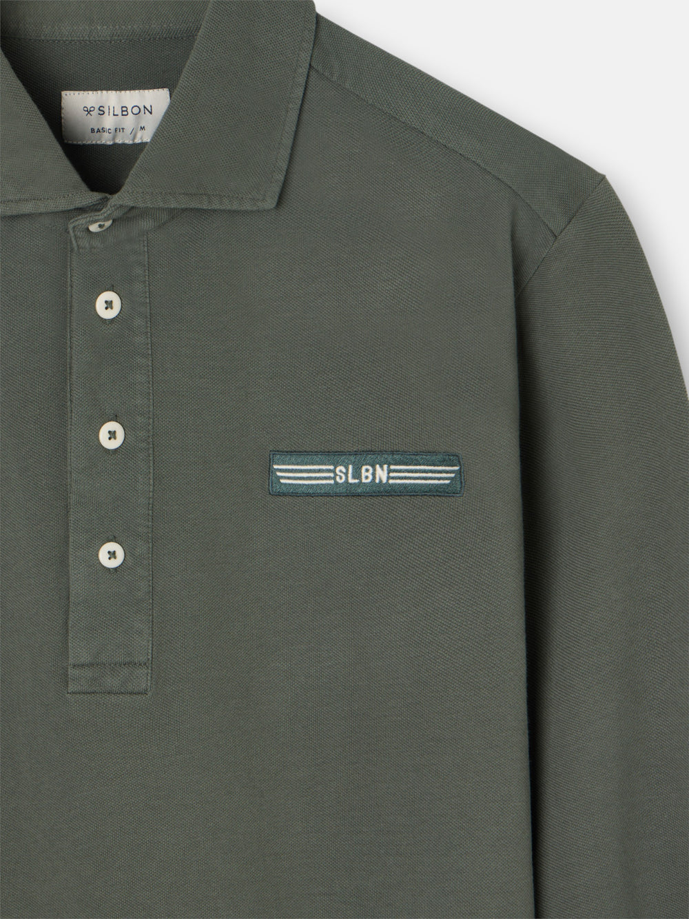 Green military polo shirt