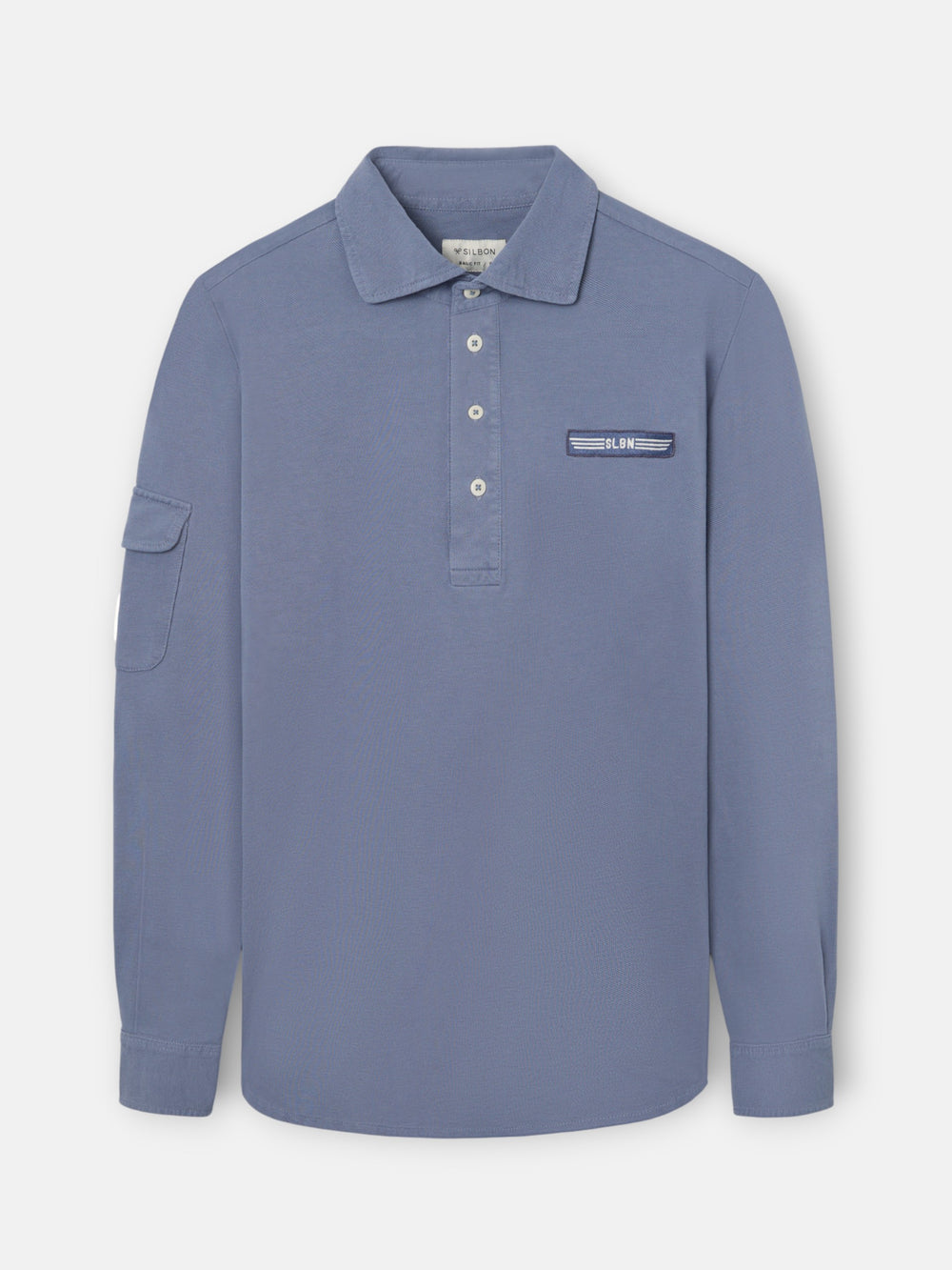 Navy blue military polo shirt