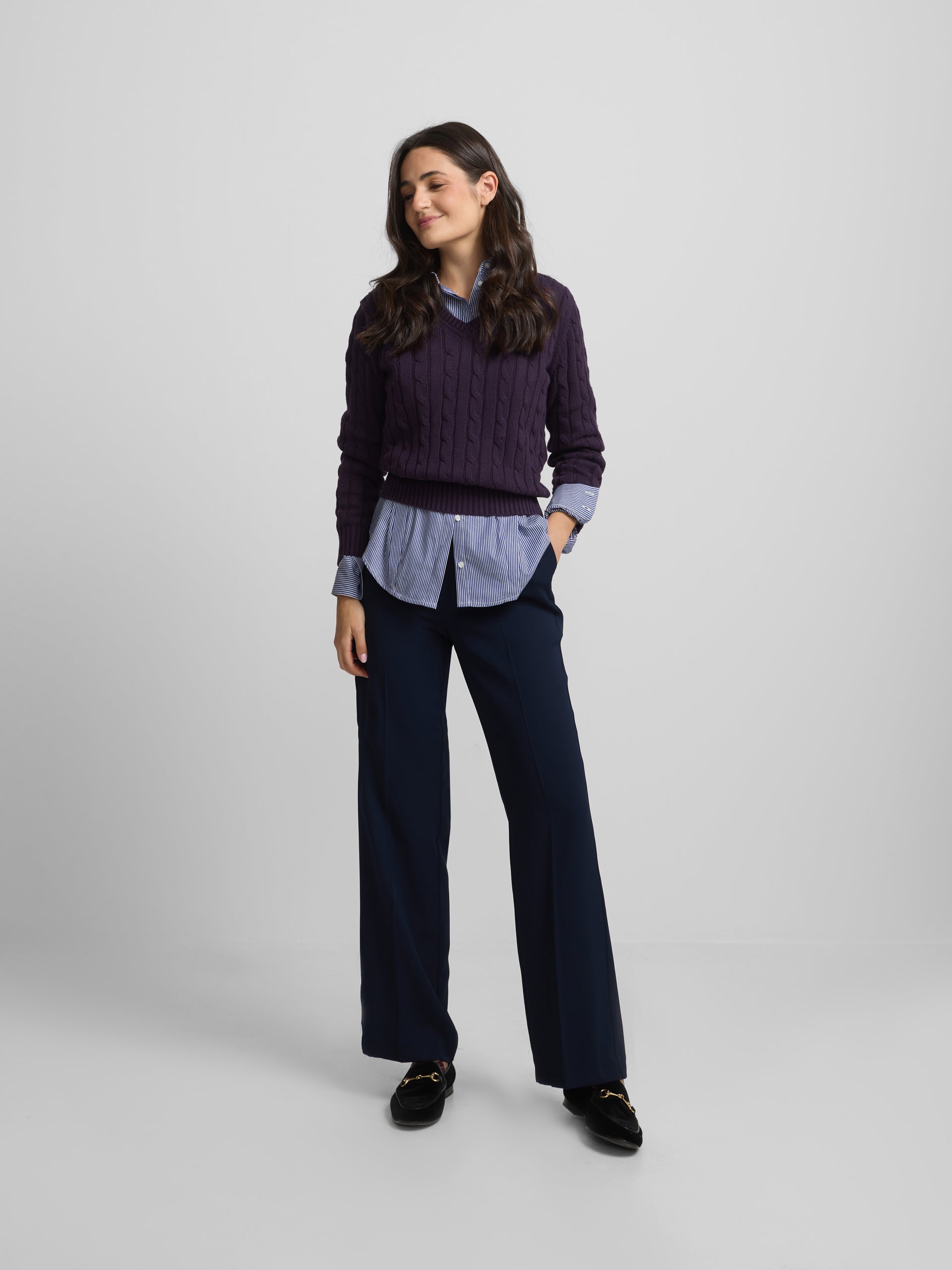 Pantalon woman clasico azul marino