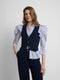 gilet classique bleu marine pour femme