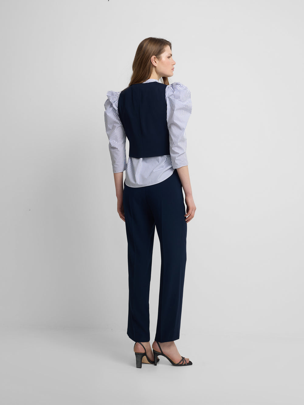 Chaleco woman clasico azul marino