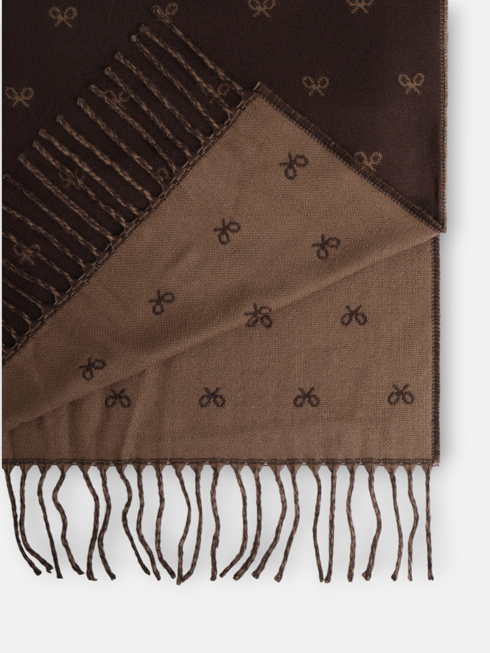Brown snowshoe scarf