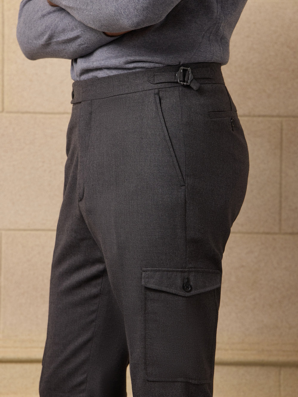 Pantalon cargo gris unique